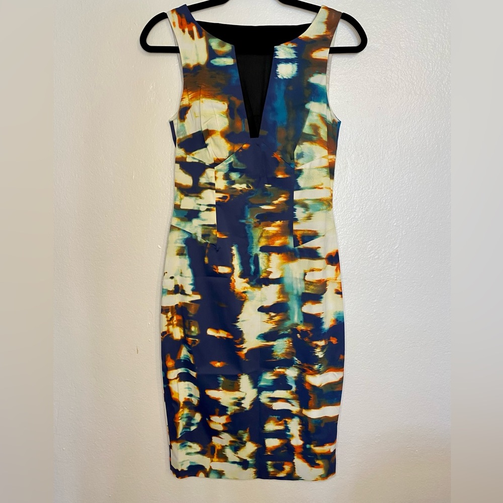 Used once! Karen Millen panelled abstract print dress in excellent conditions!
